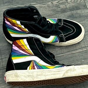 VANS off the wall black suede high top sneakers